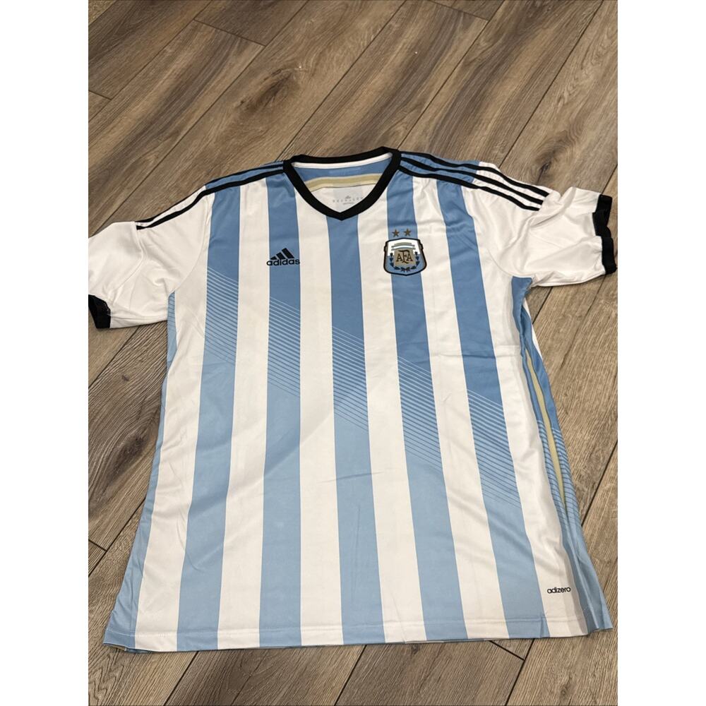 2014 World Cup Argentina Home Player Version Jersey Size XL
